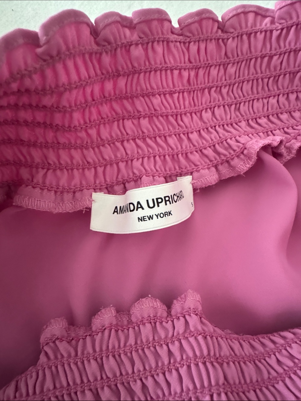 Woman’s Off-Shoulder Pink Ruffle Dress - Picture 2 of 4